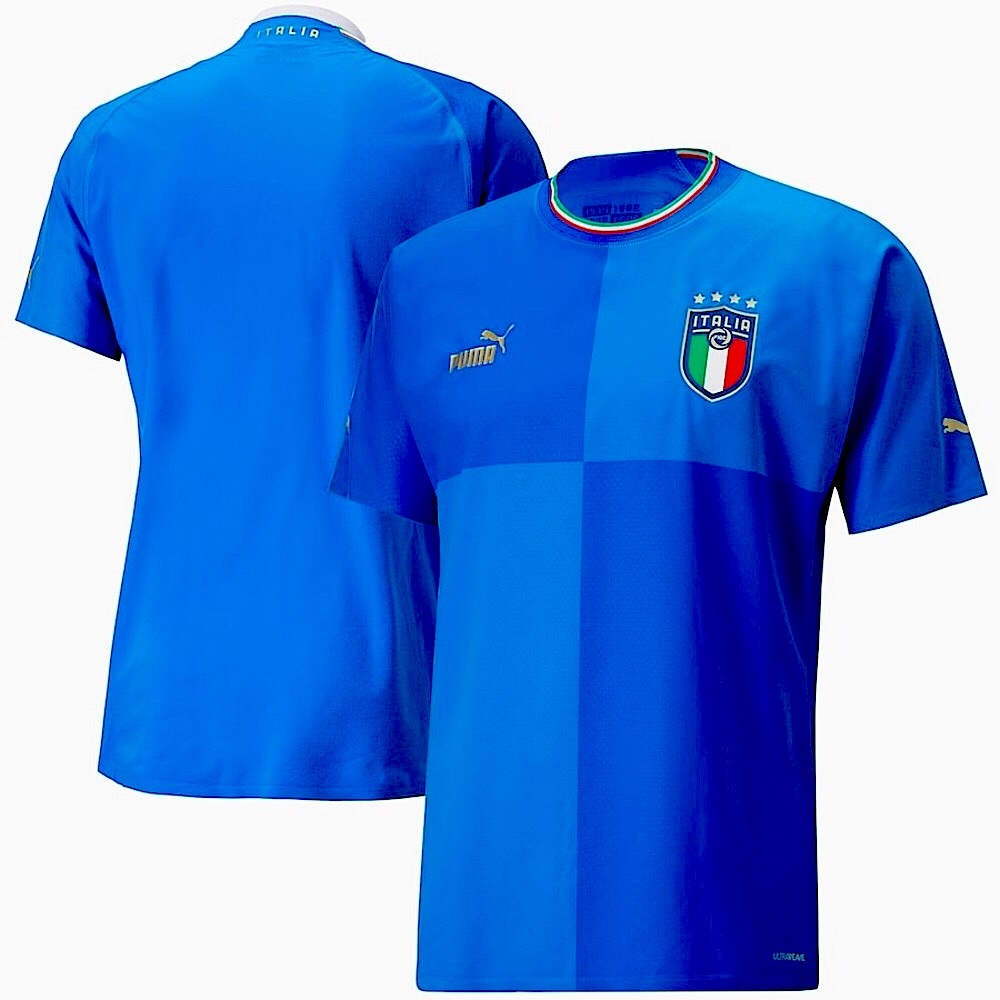 PUMA Italy 2022/23 Home Soccer Jersey Mens Size Extra Large Blue NWT